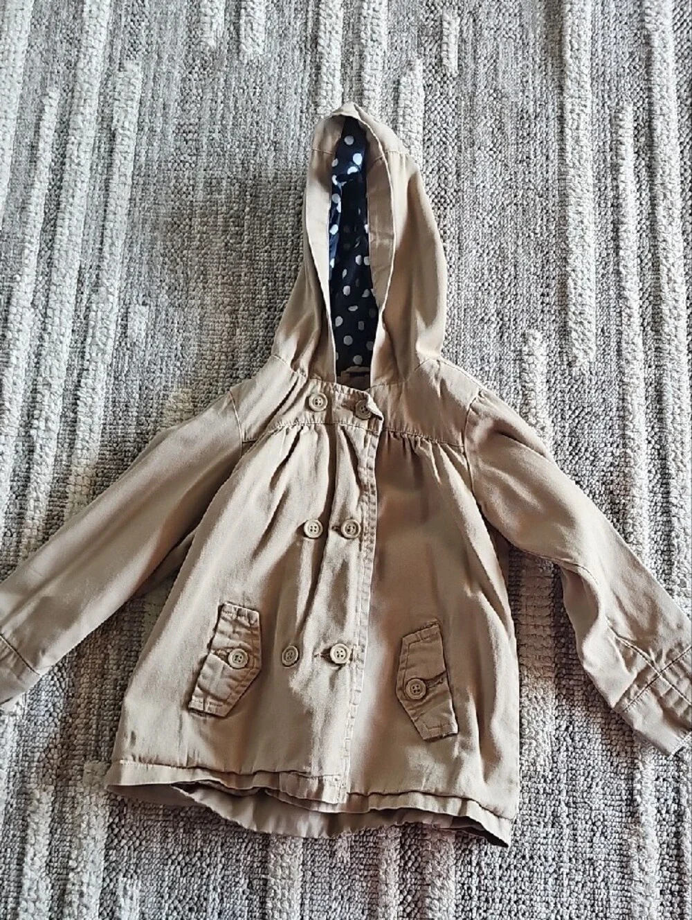 The Children's Place Beige Hooded Pea Coat for Kids
